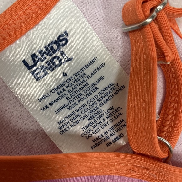 Lands end 3 pc long sleeve rashguard and bikini size 4 - Picture 9 of 10